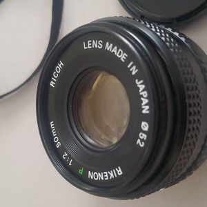 RICOH Rikenon  Camera Lens Auto 1:2 50mm Lens Made in Japan